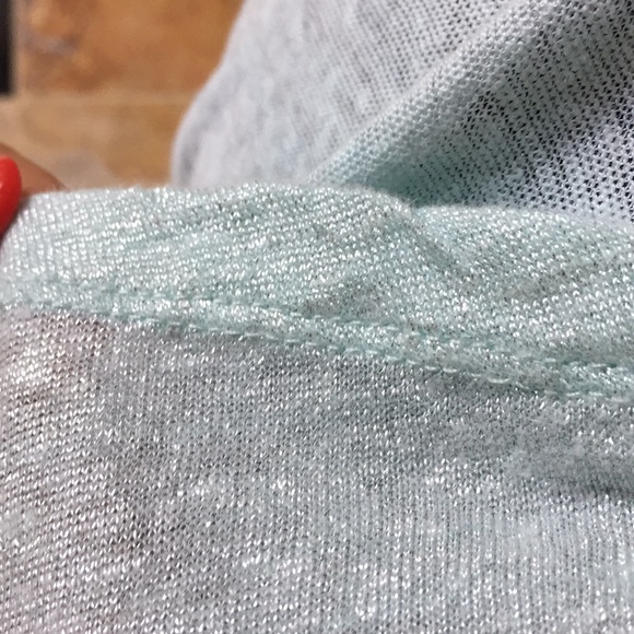 Bordeaux shortsleeve shimmer of mint/100% linen - Picture 7 of 8